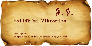 Hollósi Viktorina névjegykártya